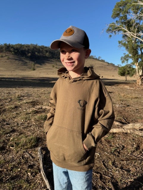 Signature Kids Hoodie - Khaki