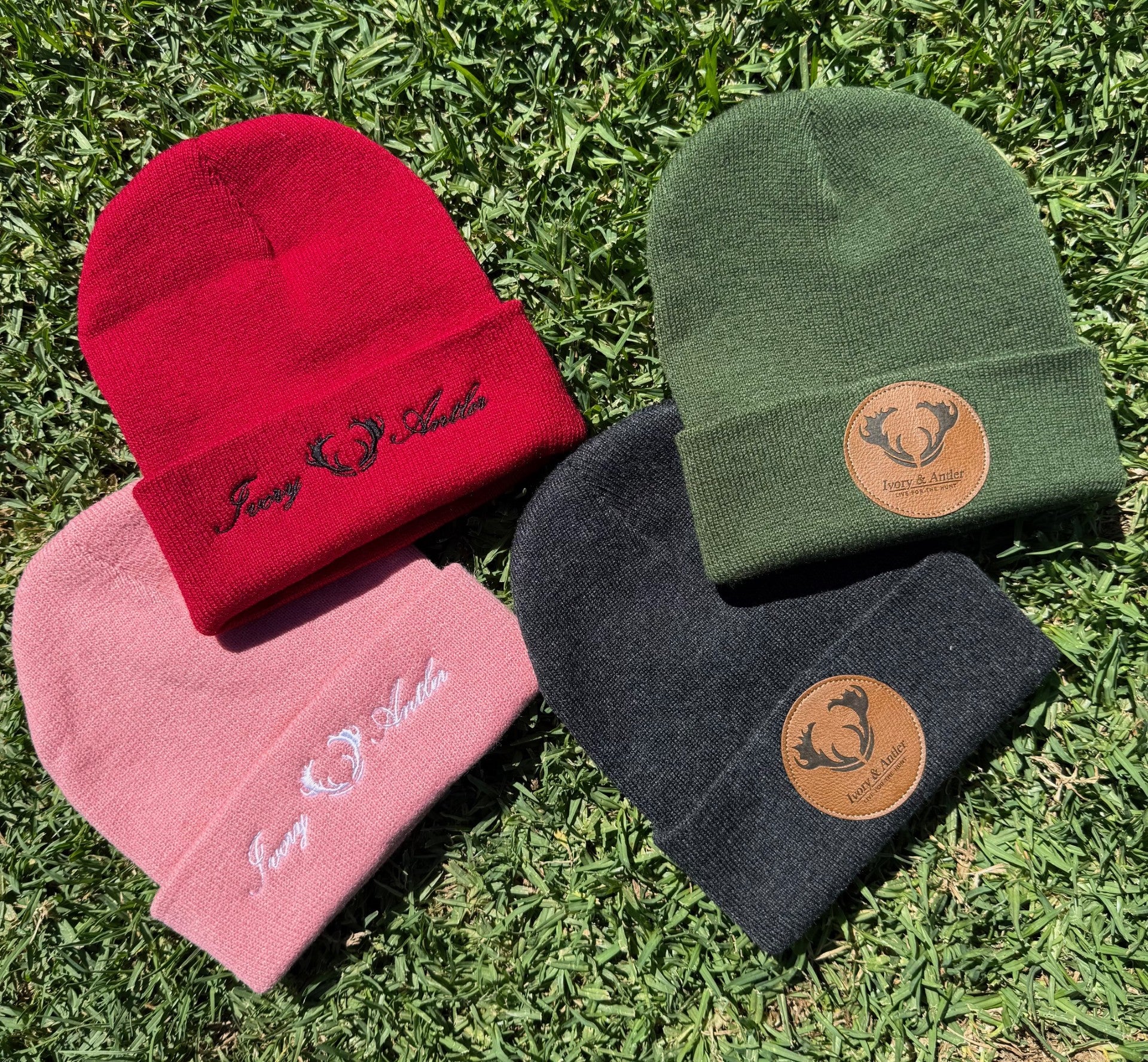 Embroidered Logo Beanie - Pink