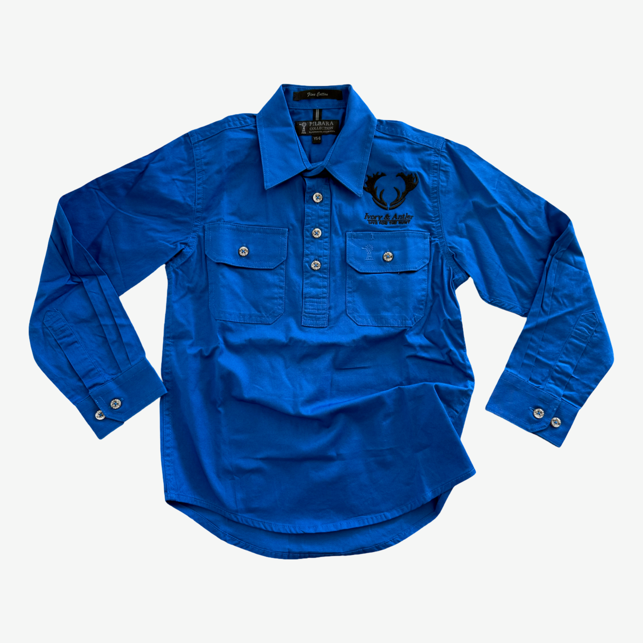 Kids Work Shirt - Cobalt Blue