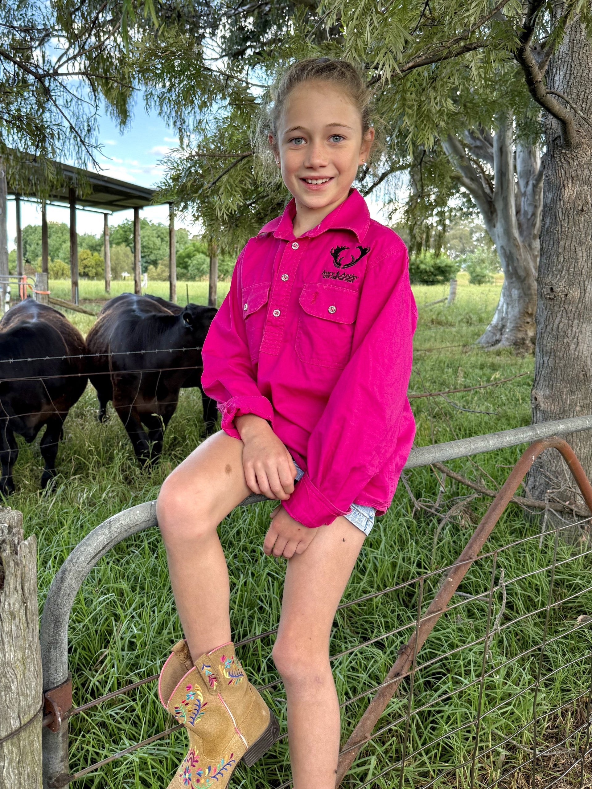 Kids Work Shirt - Pink