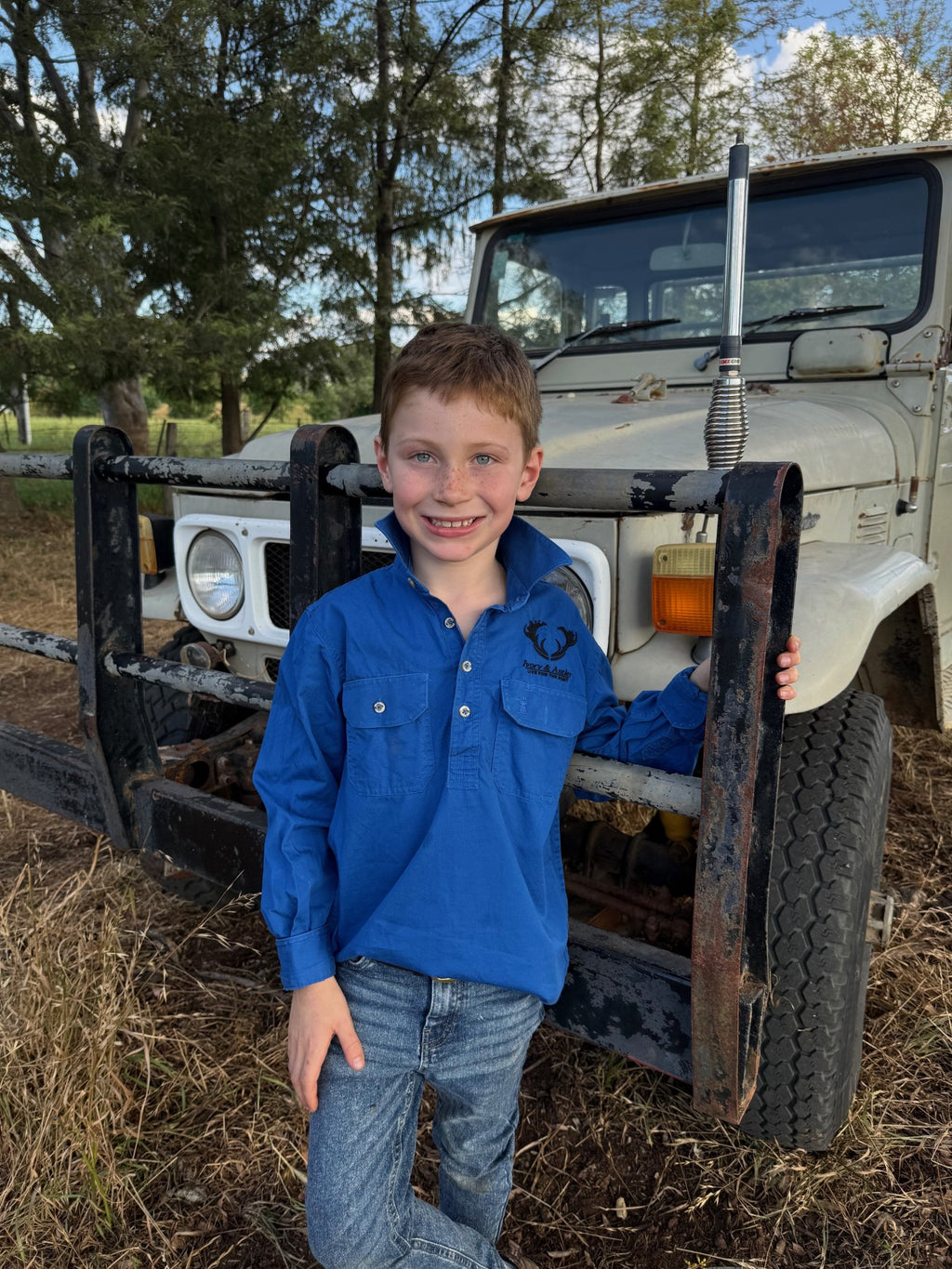 Kids Work Shirt - Cobalt Blue