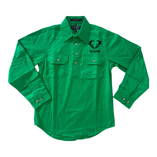 Kids Work Shirt - Emerald Green