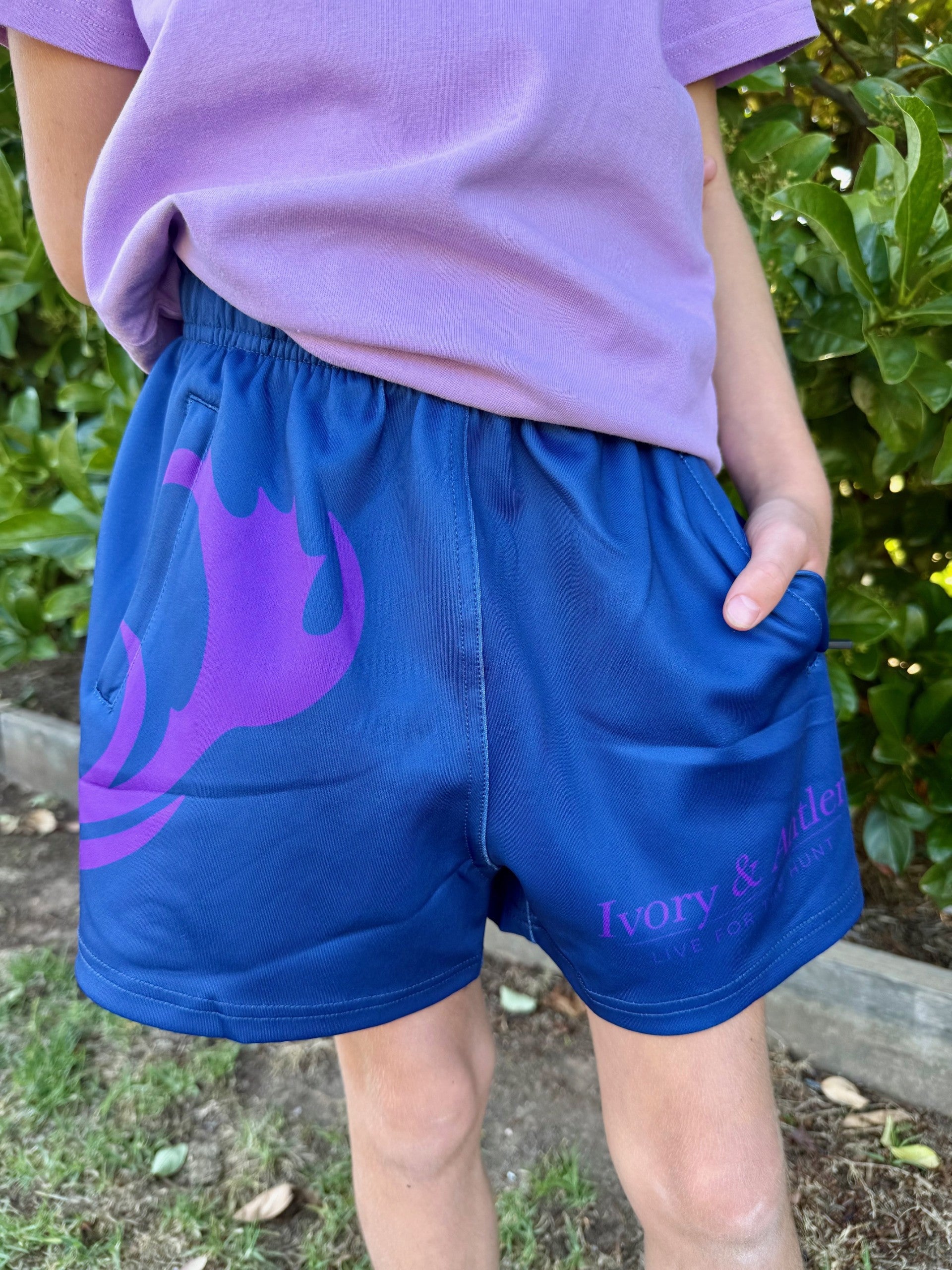 Kids Footy Short - Blue